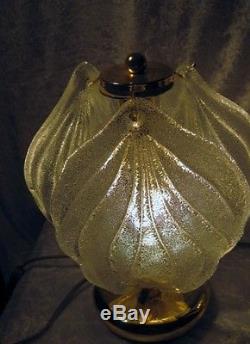 Vintage Murano Glass Leaf Tabel Lights, Lamps Lamp Novaresi