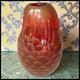 Vintage Murano Glass Marina & Susanna Sent Vase Sommerso Honeycomb Gold Fleck