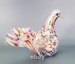 Vintage Murano Glass Millefiori Swan By Fratelli Toso. Gorgeous