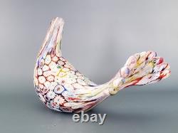 Vintage Murano Glass Millefiori Swan By Fratelli Toso. Gorgeous