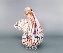 Vintage Murano Glass Millefiori Swan By Fratelli Toso. Gorgeous