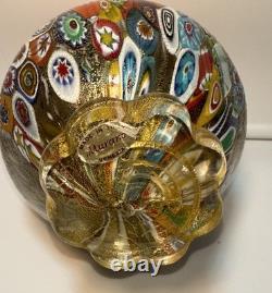 Vintage Murano Glass Millefiori Vase Colorful Art Glass Decor 8