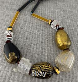 Vintage Murano Glass Multicolor Bead Necklace