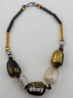 Vintage Murano Glass Multicolor Bead Necklace