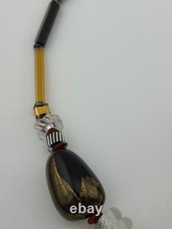 Vintage Murano Glass Multicolor Bead Necklace