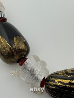 Vintage Murano Glass Multicolor Bead Necklace