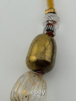 Vintage Murano Glass Multicolor Bead Necklace