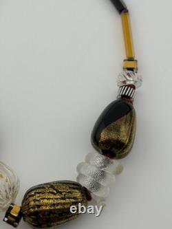 Vintage Murano Glass Multicolor Bead Necklace