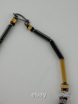 Vintage Murano Glass Multicolor Bead Necklace