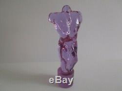 Vintage Murano Glass Nude Body Sculpture Sculpture Statue Large Signed Italian