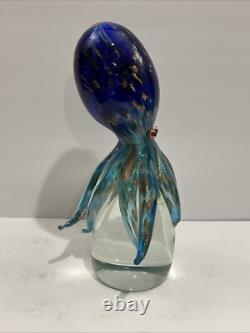 Vintage Murano Glass Octopus by Glass Master Roberto Beltrami With Tags
