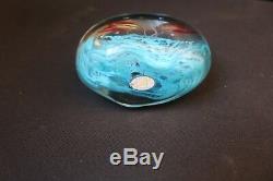 Vintage Murano Glass Paperweight Aquarium 2 Fish Tank OSTANTINI ONMGLO with label