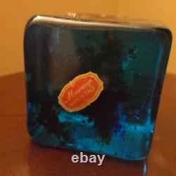 Vintage Murano Glass Paperweight Aquarium Mid Century Cube Rare