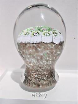 Vintage Murano Glass Paperweight Fratelli Toso Flower Bouquet Mosaic Tall