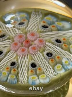 Vintage Murano Glass Paperweight Unmarked Pastel