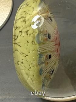 Vintage Murano Glass Paperweight Unmarked Pastel