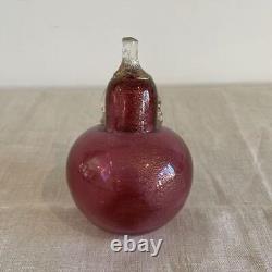 Vintage Murano Glass Pear Figurine 4.5x3 Italian Collectible Decoration