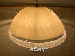 Vintage Murano Glass Pendant Light, Mid Century Handmade Light, Huge