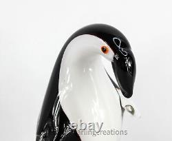 Vintage Murano Glass Penguin Art Deco Figurine Handcrafted in Italy, 1960s