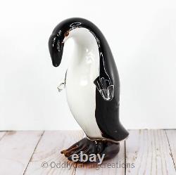 Vintage Murano Glass Penguin Art Deco Figurine Handcrafted in Italy, 1960s