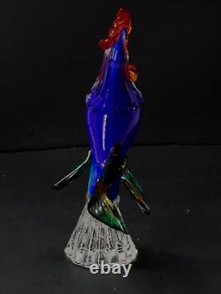 Vintage Murano Glass Rooster Confetti Art Glass Figurine