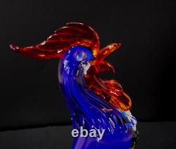 Vintage Murano Glass Rooster Confetti Art Glass Figurine