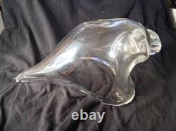 Vintage Murano Glass Sculpture Licio Zanetti Signed Cornucopia Clear Glass Blown