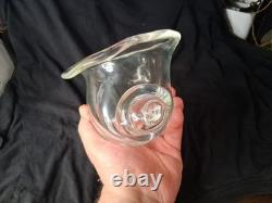 Vintage Murano Glass Sculpture Licio Zanetti Signed Cornucopia Clear Glass Blown