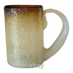 Vintage Murano Glass Seafoam Amber Mug & Cordials Set (Napoleone Martinuzzi)