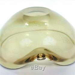Vintage Murano Glass Smokers Set Ashtray Lighter Cigarette Holder Gold Foil Oro