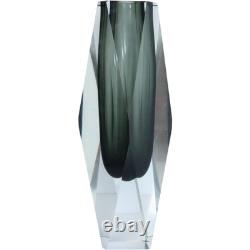 Vintage Murano Glass Sommerso Flavio Poli Alessandro Mandruzzato Faceted Vase