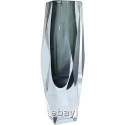Vintage Murano Glass Sommerso Flavio Poli Alessandro Mandruzzato Faceted Vase