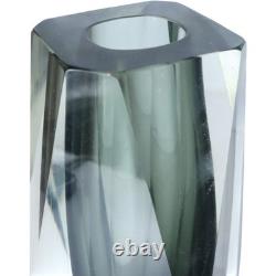 Vintage Murano Glass Sommerso Flavio Poli Alessandro Mandruzzato Faceted Vase