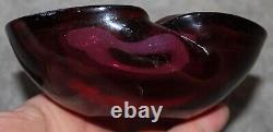 Vintage Murano Glass Sommerso Pink Blue Pinch End Geode Attributed Seguso