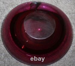 Vintage Murano Glass Sommerso Pink Blue Pinch End Geode Attributed Seguso