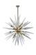 Vintage Murano Glass Sputnik Chandelier Brass Starburst Pendant Mid-Century
