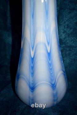 Vintage Murano Glass Style Floor Vase Venice Hand Blown Heavy 29 Tall