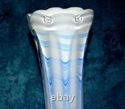 Vintage Murano Glass Style Floor Vase Venice Hand Blown Heavy 29 Tall