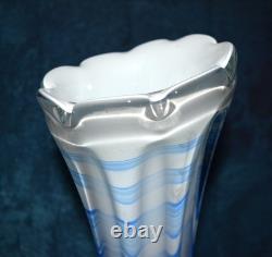 Vintage Murano Glass Style Floor Vase Venice Hand Blown Heavy 29 Tall