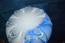 Vintage Murano Glass Style Floor Vase Venice Hand Blown Heavy 29 Tall