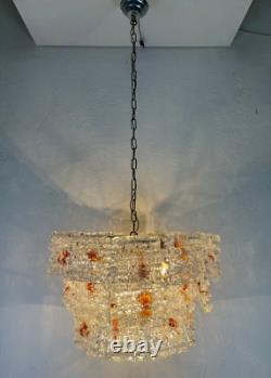 Vintage Murano Glass Suspension by Toni Zuccheri Venini Italian Design 1960s
