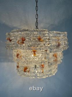 Vintage Murano Glass Suspension by Toni Zuccheri Venini Italian Design 1960s