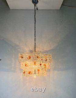Vintage Murano Glass Suspension by Toni Zuccheri Venini Italian Design 1960s