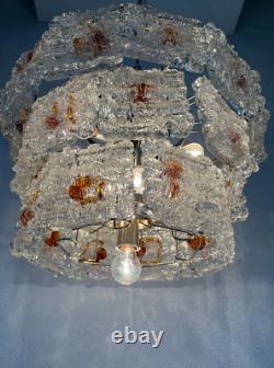 Vintage Murano Glass Suspension by Toni Zuccheri Venini Italian Design 1960s