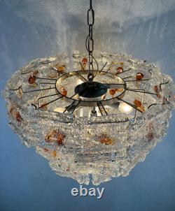 Vintage Murano Glass Suspension by Toni Zuccheri Venini Italian Design 1960s