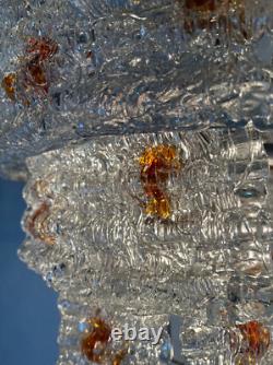 Vintage Murano Glass Suspension by Toni Zuccheri Venini Italian Design 1960s