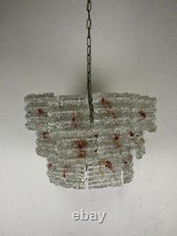 Vintage Murano Glass Suspension by Toni Zuccheri Venini Italian Design 1960s