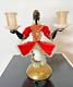 Vintage Murano Glass Table Candlestick Candle Holder Nubian Shaped 1960s ITALY