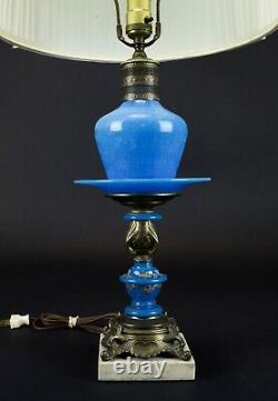 Vintage Murano Glass Table Lamp Blue