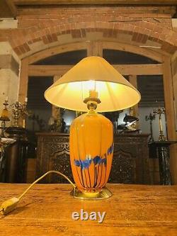 Vintage Murano Glass Table Lamp With Gold Plated Fittings